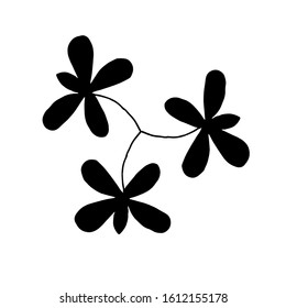 Single Botanical elements for the preparation of the compositions. Twigs and leaves make elements for invitation frames, greeting cards, posters, blogs. Hand-drawn illustration. Line art. Sketch.