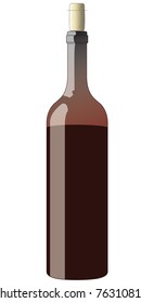 Single bottle of red wine