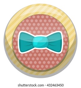 Single bow colorful icon