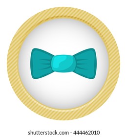 Single bow colorful icon. Vector illustration in cartoon style