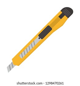 Single box knife isolated on white background