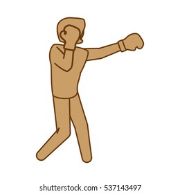single boxer boxing icon image vector illustration design 
