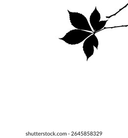 Single Branch with Leaves - Simple Nature Icon for Eco Branding, Autumn-Themed Graphics, or Elegant Leaf Designs
