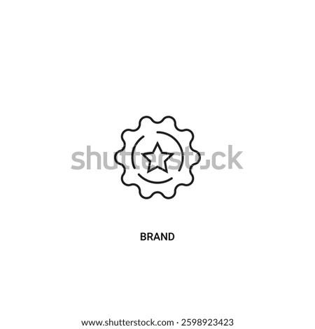 Single brand icon, outline vector sign, linear style pictogram isolated on white. Editable stroke