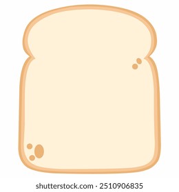 Single bread slice icon design. Flat vector illustration.