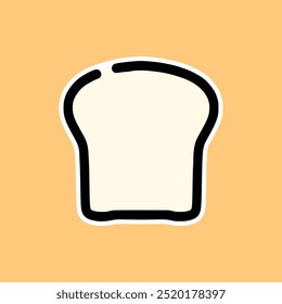 Single bread slice vector illustration