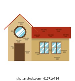single brick building icon