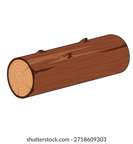 Tronco de madera marrón con extremo cortado