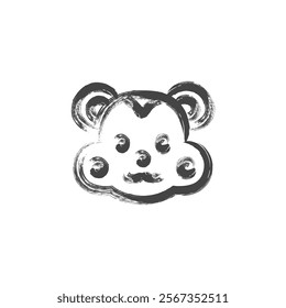 Single brush animal icon hamster