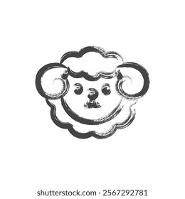 Single brush animal icon sheep