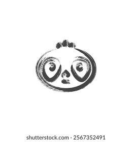 Single brush animal icon sloth