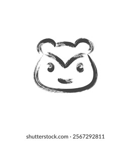 Single brush animal icon squirrel