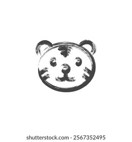 Single brush animal icon tiger