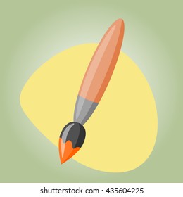 Single brush colorful icon