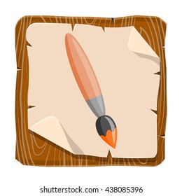 Single brush colorful icon
