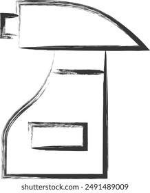 Single brush illustration spray related to daily necessities