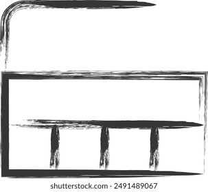 Single brush illustrations related to daily necessities: brushes