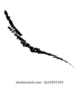 Single brush line vector shape black underline scribble