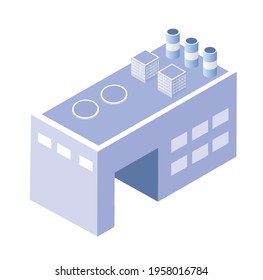 Single building downtown Isometric 3D dimensional house of the modern architecture of urban construction.