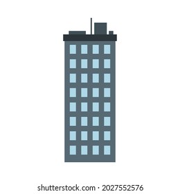 Single building flat design icon. isolated on a white background.