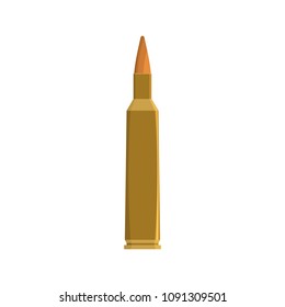 Single bullet icon. Flat illustration of single bullet vector icon for web