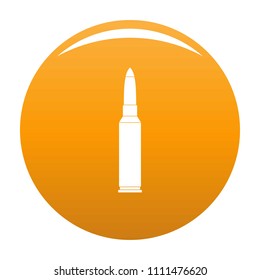 Single bullet icon. Simple illustration of single bullet vector icon for any design orange