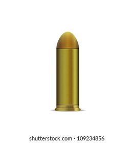 Single bullet over white