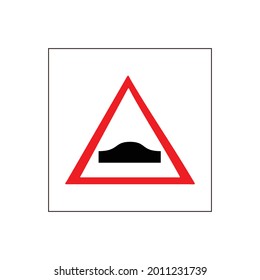 single bump sign icon, road sign icon vector symbol illustration