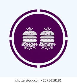 single burger icon vectors illustration