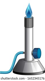 Single burner for science lab on white background illustration