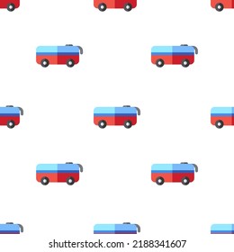 Single bus pattern. bus concept. flat trendy Vector seamless Pattern, background, wallpaper