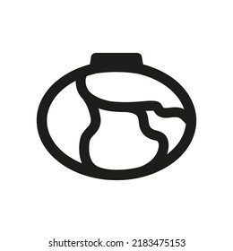  Icono de una línea de col, vegetal fresca simple. Para el botón web del logotipo de la aplicación ui ux elementos de interfaz aislados en fondo blanco.