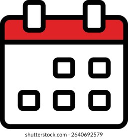 single calendar date appointment itinerary vector illustration icon