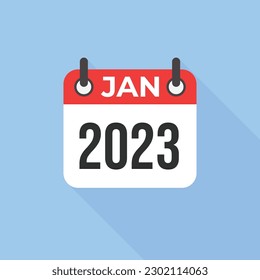 calendario único de enero de 2023