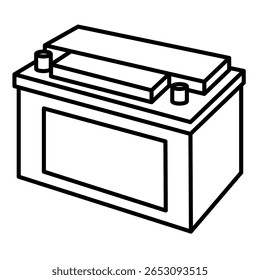 Single car spare part clean line icon mechanic outline element abstract symbol for vehicle service garage workshop maintenance