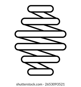 Single car spare part clean line icon mechanic outline element abstract symbol for vehicle service garage workshop maintenance