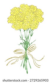 Vector de divisor de línea de flor de clavel único