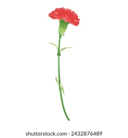 Clavel simple, color degradado, icono
