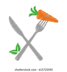 single carrot icon image 