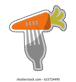 single carrot icon image 