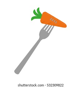 single carrot icon image vector illustration design 