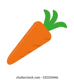 single carrot icon image vector illustration design 