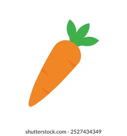 single carrot vector illustration isolated on white