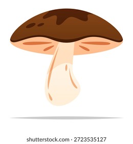 Vector de seta marrón de dibujos animados aislado ilustración