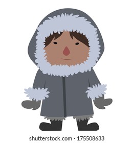 single cartoon eskimo