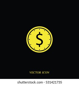 Single casino chip icon.