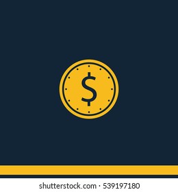 Single casino chip icon.