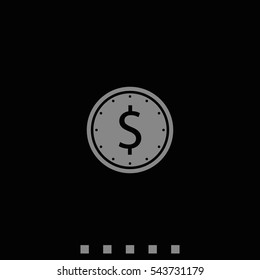 Single casino chip icon.