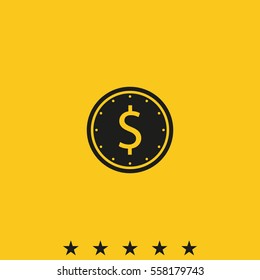 Single casino chip icon.