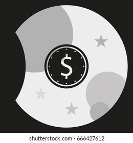 Single casino chip icon.